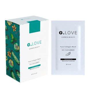 Освежающая маска с коллагеном и огурцом G.Love Face Collagen Mask Ice Cucumber