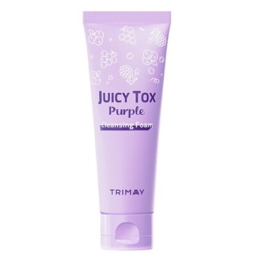 Пенка для умывания с экстрактами винограда и мандарина Trimay Juicy Tox Purple Cleansing Foam 