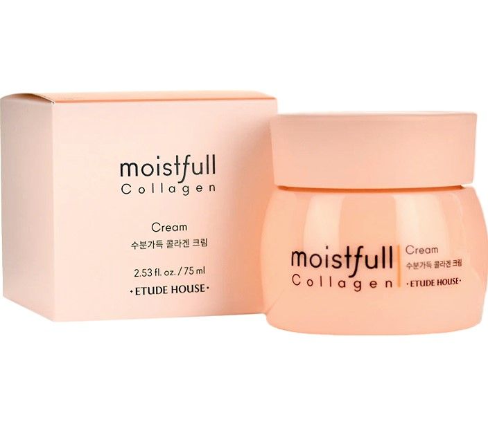 Омолаживающий крем для упругости кожи с коллагеном Etude House Moistfull Collagen Cream