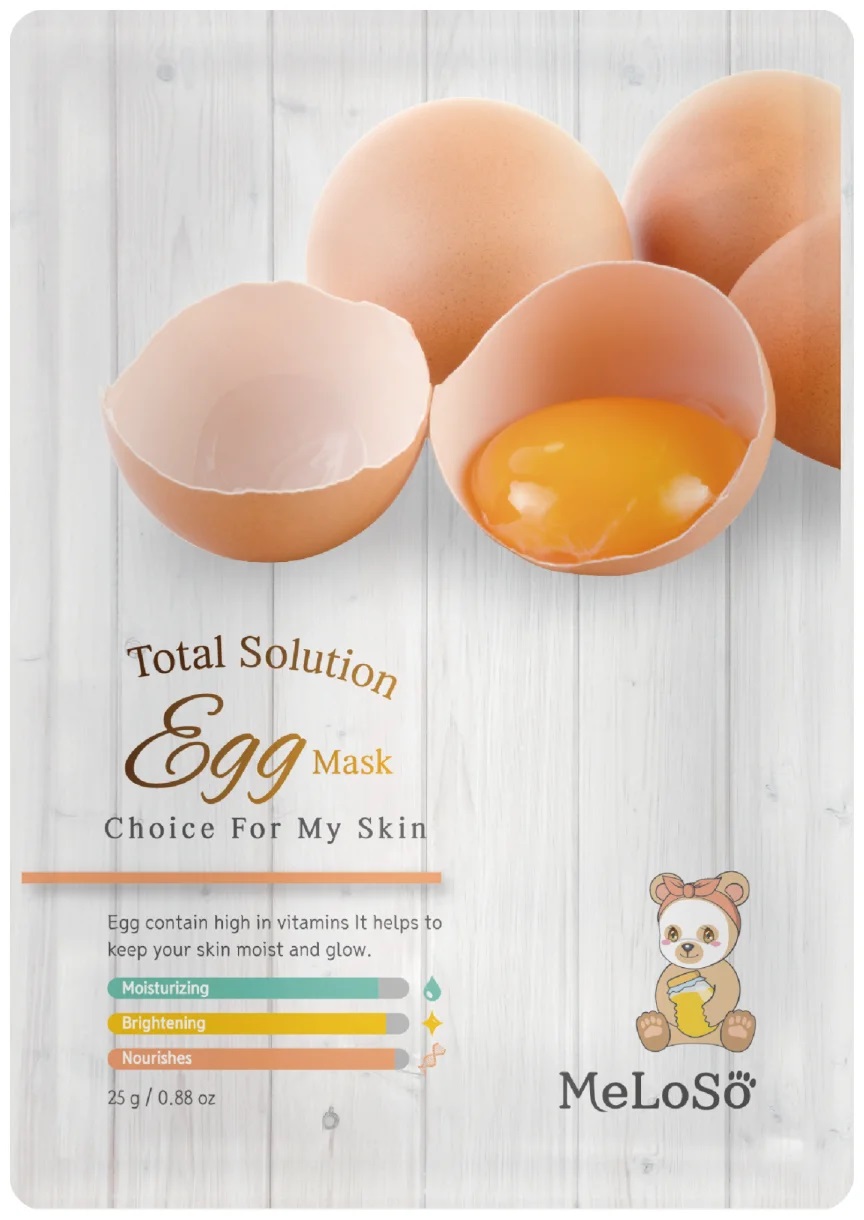 Тканевая маска с экстрактом яйца Meloso Total Solution Mask Egg