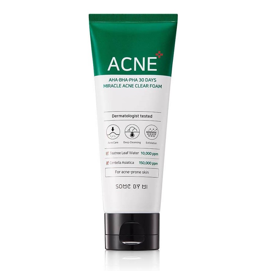 Очищающая пенка для проблемной кожи с кислотами Some By Mi AHA/BHA/PHA Acne Clear Foam