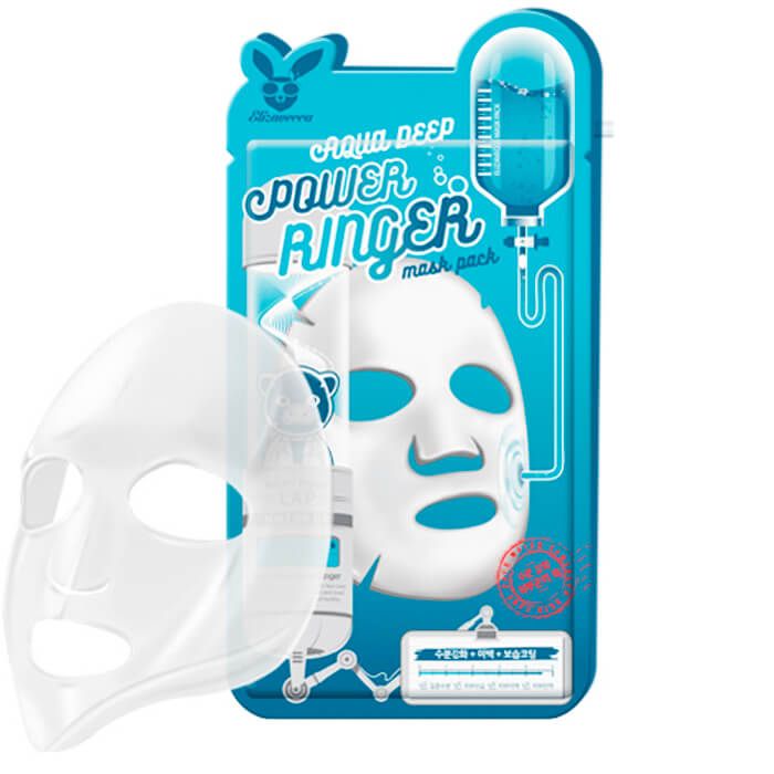 Увлажняющая тканевая маска Elizavecca Aqua Deep Power Ringer Mask Pack