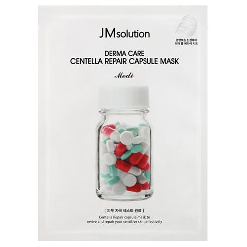 Успокаивающая целлюлозная маска с центеллой азиатской JMsolution Derma Care Centella Madeca Capsule Mask
