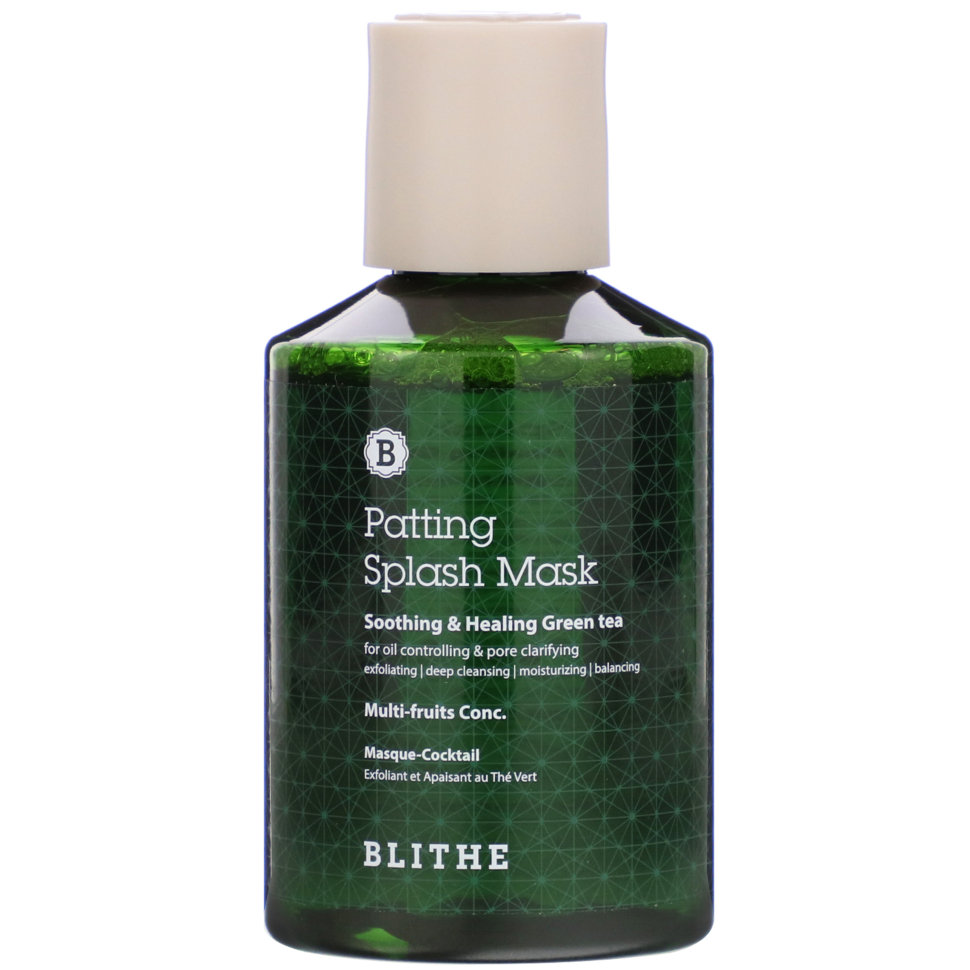 Сплэш-маска с зеленым чаем Blithe Patting Splash Mask Soothing & Healing Green Tea