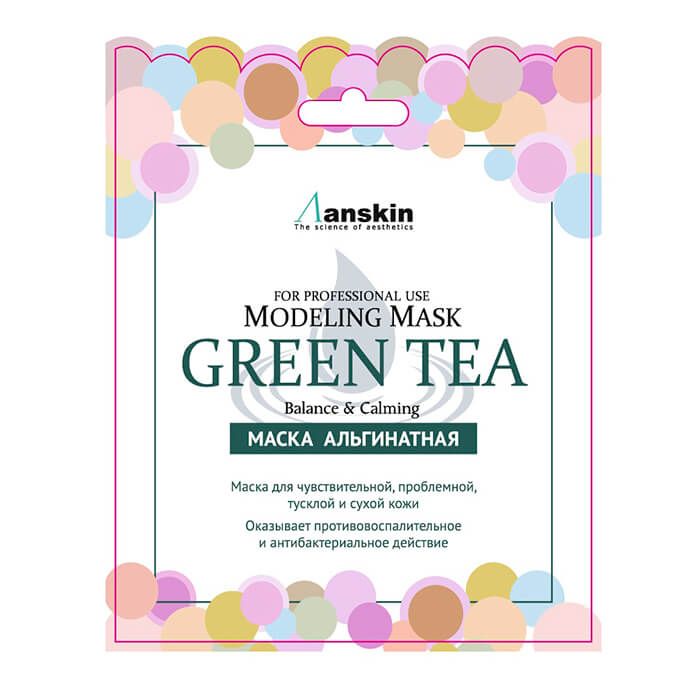 Маска альгинатная с экстрактом зеленого чая Anskin Green Tea Modeling Mask (саше)
