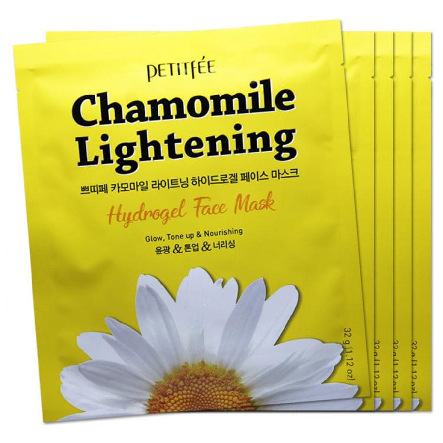 Успокаивающая гидрогелевая маска с экстрактом ромашки Petitfee Chamomile Lightening Hydrogel Face Mask
