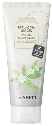 Осветляющая пенка с экстрактом белого чая The Saem Healing Tea Garden White Tea Cleansing Foam