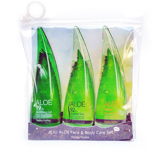 Набор средств для лица и тела на основе сока алоэ вера Holika Holika Jeju Aloe Face and Body Care Set