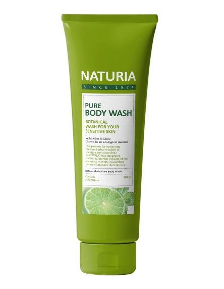Гель для душа мята и лайм Naturia Pure Body Wash Wild Mint & Lime