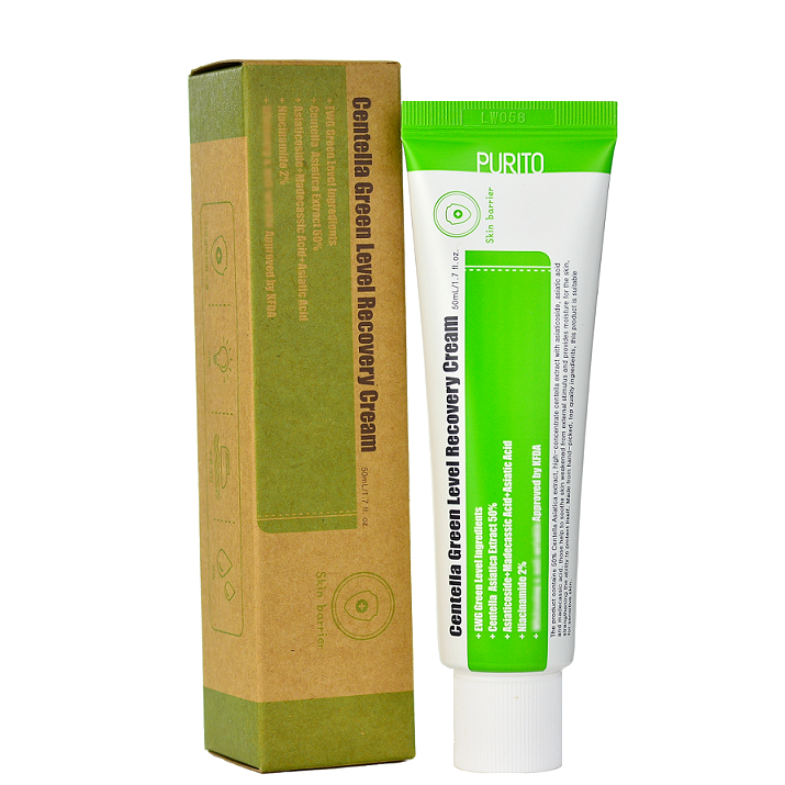 Восстанавливающий успокаивающий крем с азиатской центеллой Purito Centella Green Level Recovery Cream