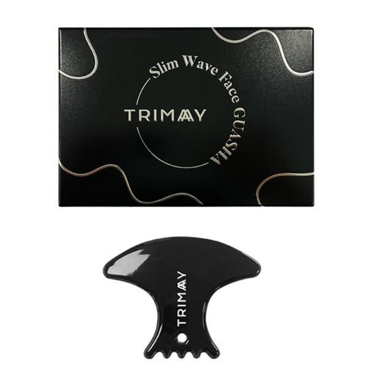 Натуральный керамический скребок гуаша Trimay Slim Wave Face Guasha