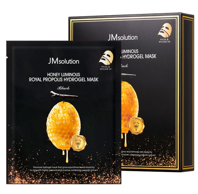 Гидрогелевая маска с экстрактом прополиса JMsolution Honey Luminous Royal Propolis Hydrogel Mask Black
