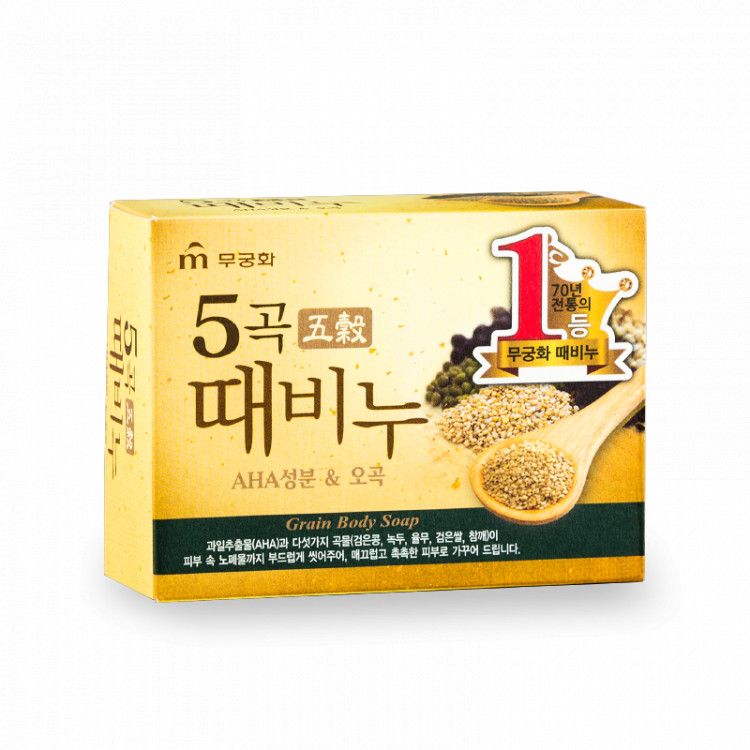 Мыло-скраб пять злаков Mukunghwa Five Grains Scrub Soap