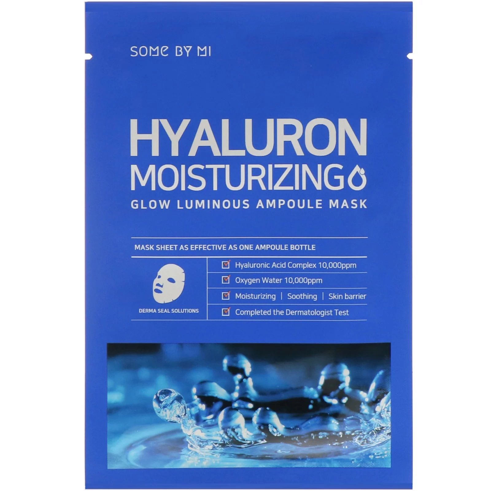 Увлажняющая тканевая маска с гиалуроновой кислотой Some By Mi Hyaluron Moisturizing Glow Luminous Ampoule Mask