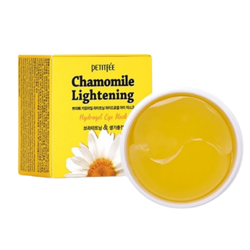 Гидрогелевые патчи для век с экстрактом ромашки осветляющие Petitfee Chamomile Lightening Hydrogel Eye Patch