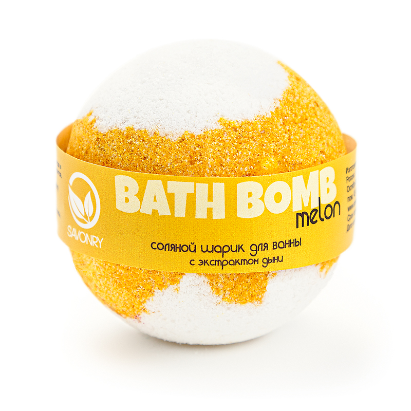 Бомбочка для ванны дыня Savonry Bath Bomb Melon