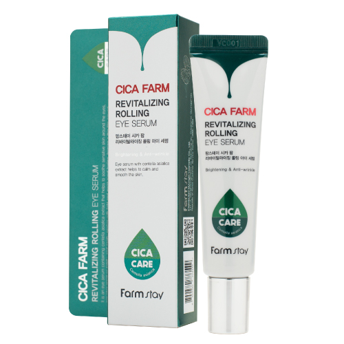 Восстанавливающая сыворотка для век с центеллой Farmstay Cica Farm Revitalizing Rolling Eye Serum