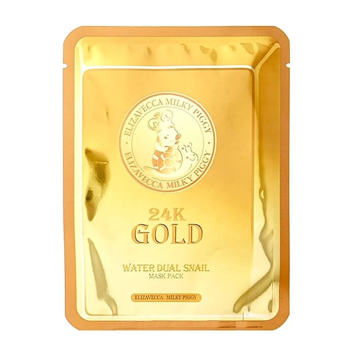 Маска для лица улиточная Elizavecca 24K Gold Water Dual Snail Mask
