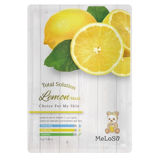 Тканевая маска с экстрактом лимона Meloso Total Solution Mask Lemon 