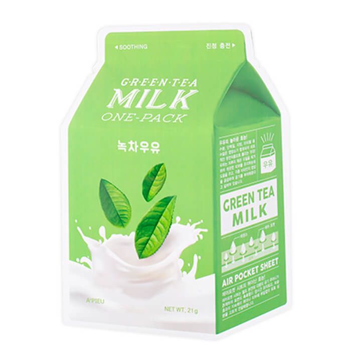 Тканевая маска с экстрактом зеленого чая A'Pieu Green Tea Milk One-Pack
