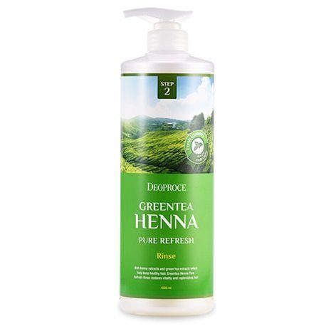 Бальзам для волос с зеленым чаем и хной Deoproce Rinse Green Tea Henna Pure Refresh