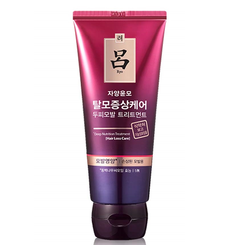 Лечебная маска против выпадения волос с экстрактом женьшеня Ryo Hair Loss Care Deep Nutrition Treatment
