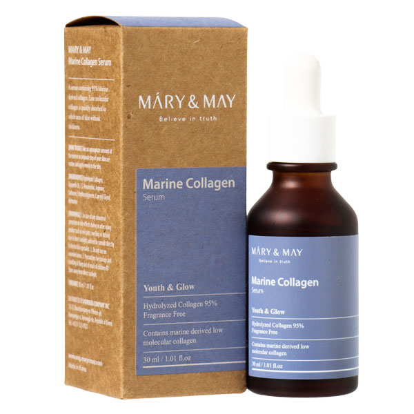 Антивозрастная сыворотка для повышения упругости кожи Mary&May Marine Collagen Serum