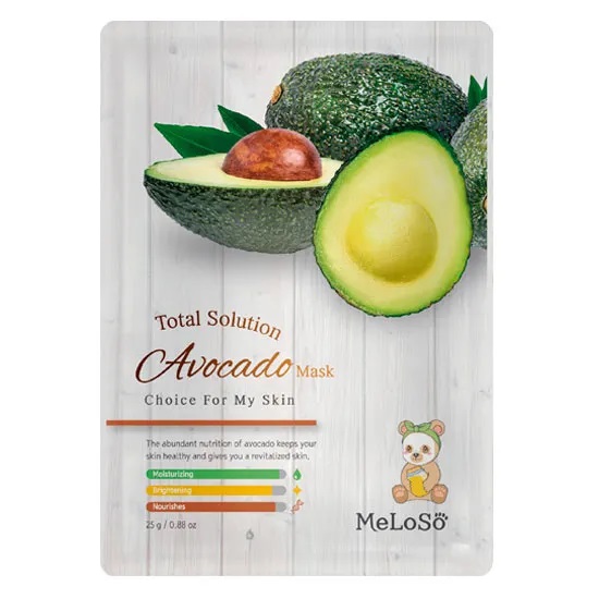 Тканевая маска с экстрактом авокадо Meloso Total Solution Avocado Mask 