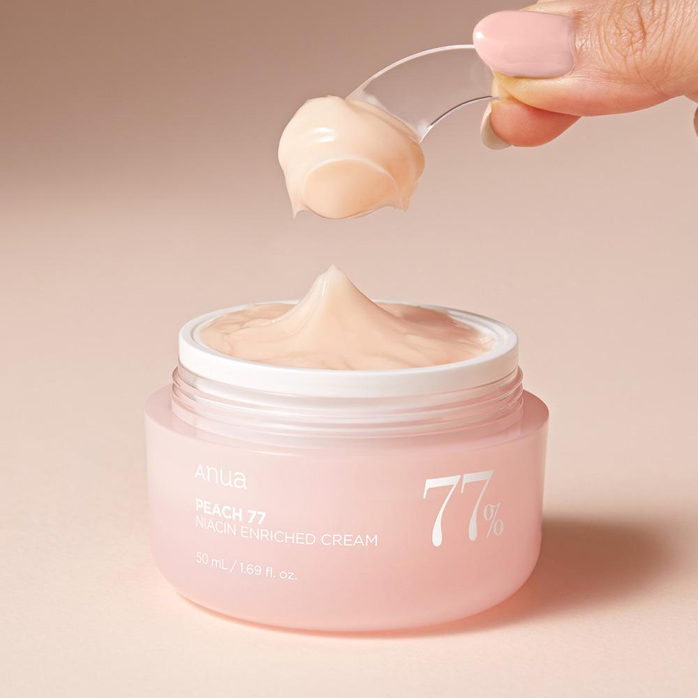 Крем с ниацинамидом и персиком для гладкой и сияющей кожи Anua Peach 77 Niacin Enriched Cream