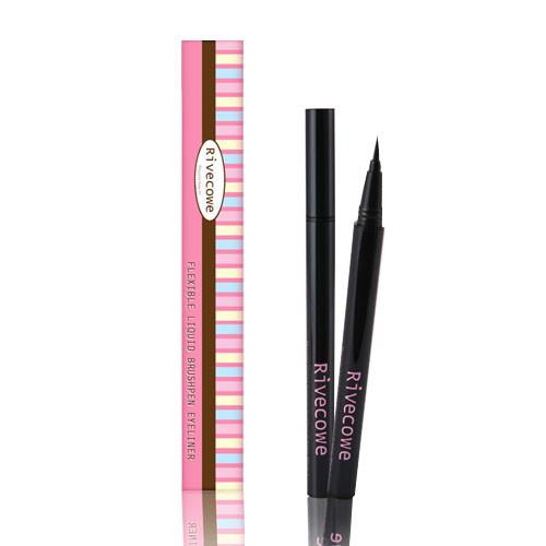 Подводка для глаз черная Riwecowe Flexible Liquid Brushpen Eyeliner