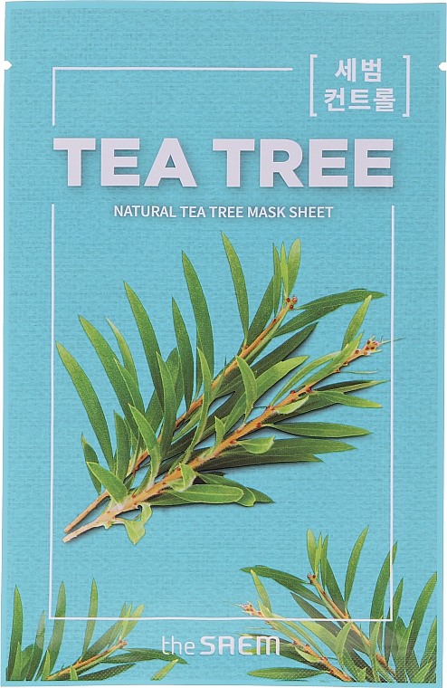 Тканевая маска для проблемной кожи с экстрактом чайного дерева The Saem Natural Tea Tree Mask Sheet