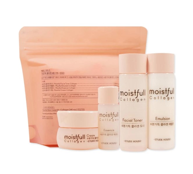 Набор для ухода с коллагеном Etude House Moistfull Intense Skin Care Kit Collagen 