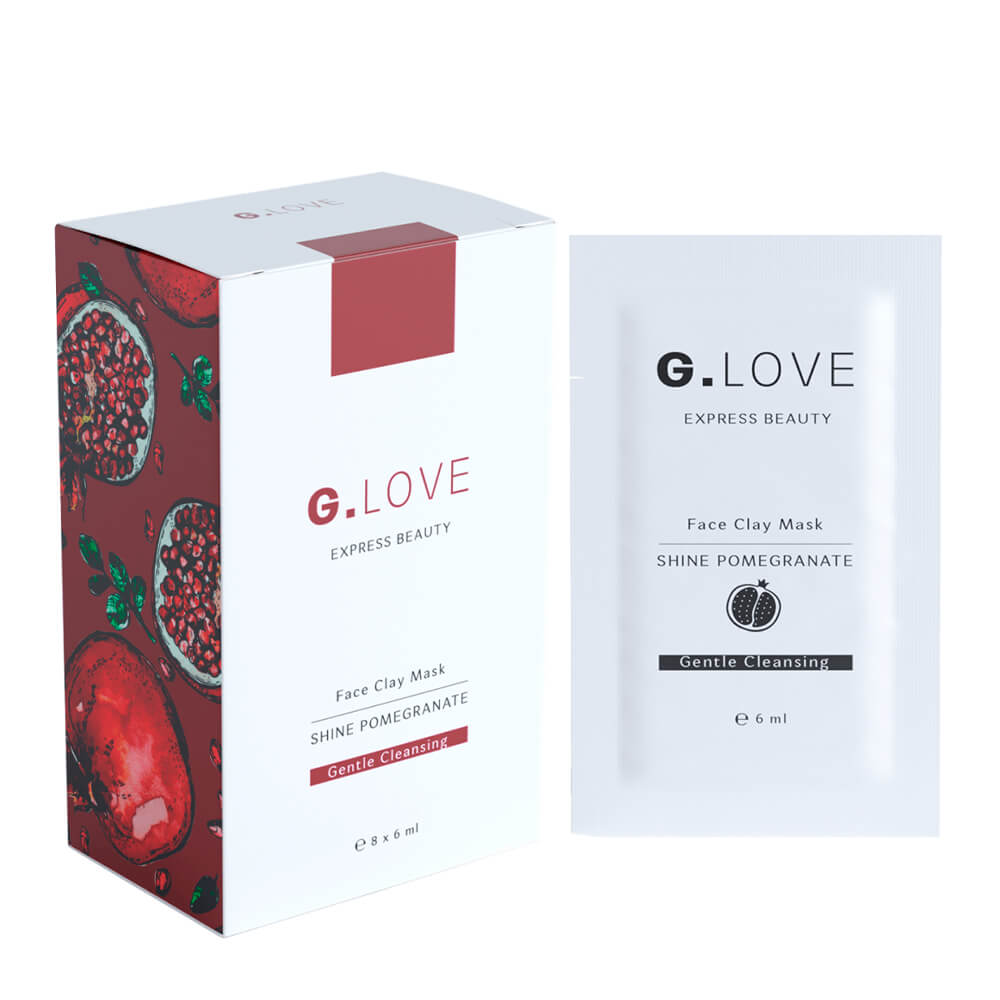 Маска для лица с розовой и красной глиной G.Love Face Clay Mask Shine Pomegrante