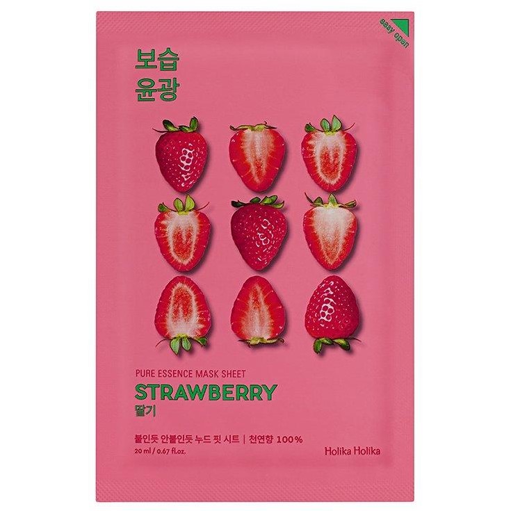 Тканевая маска с экстрактом клубники Holika Holika Pure Essence Mask Sheet Strawberry