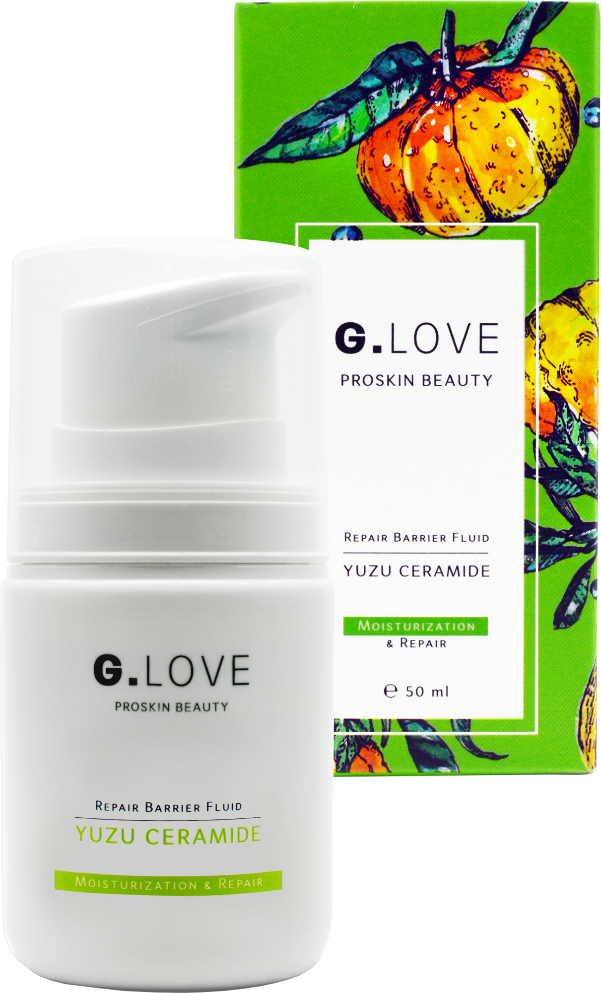 Увлажняющий крем-флюид для обезвоженной кожи G.Love Repair Barrier Fluid Yuzu Ceramide