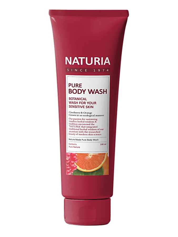 Гель для душа клюква и апельсин Naturia Pure Body Wash Cranberry & Orange