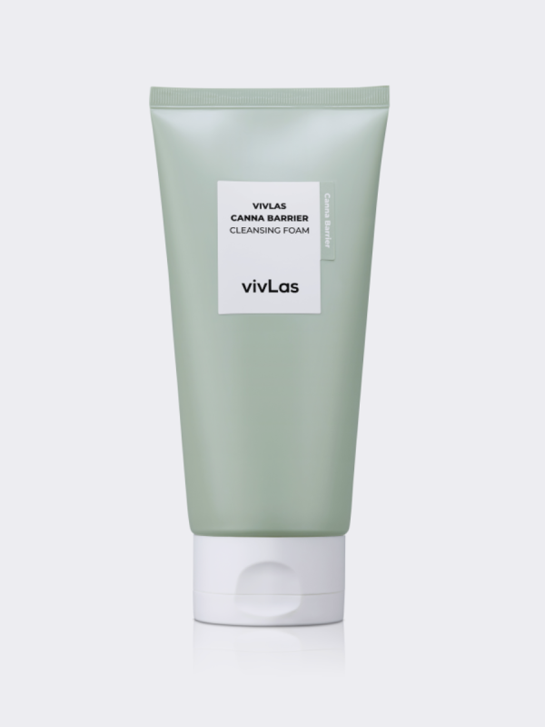 Успокаивающая пенка с экстрактом конопли Vivlas Canna Barrier Cleansing Foam