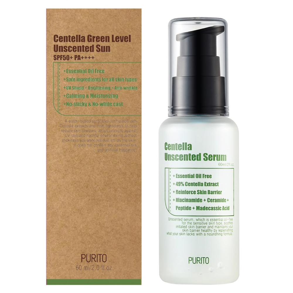 Сыворотка против купероза и воспалений с экстрактом азиатской центеллы Purito Centella Unscented Serum