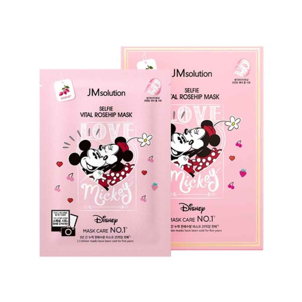 Тканевая маска с экстрактом шиповника JMSolution Disney Collection Selfie Vital Rosehip Mask