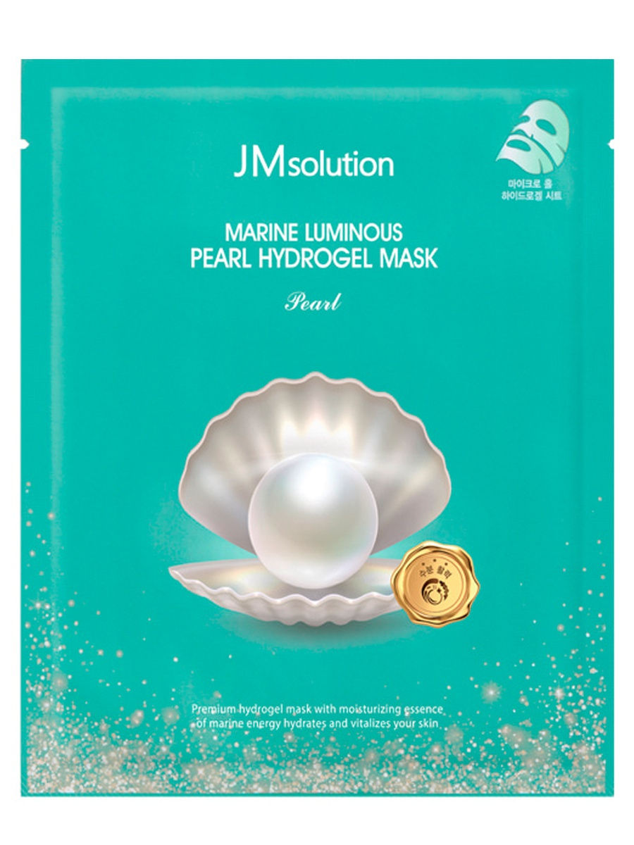 Гидрогелевая маска с экстрактом жемчуга JMsolution Marine Luminous Pearl Hydrogel Mask Pearl