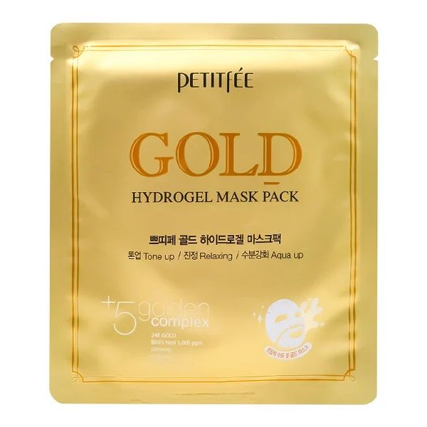 Омолаживающая гидрогелевая маска с микрочастицами коллоидного золота Petitfee Gold Hydrogel Mask Pack