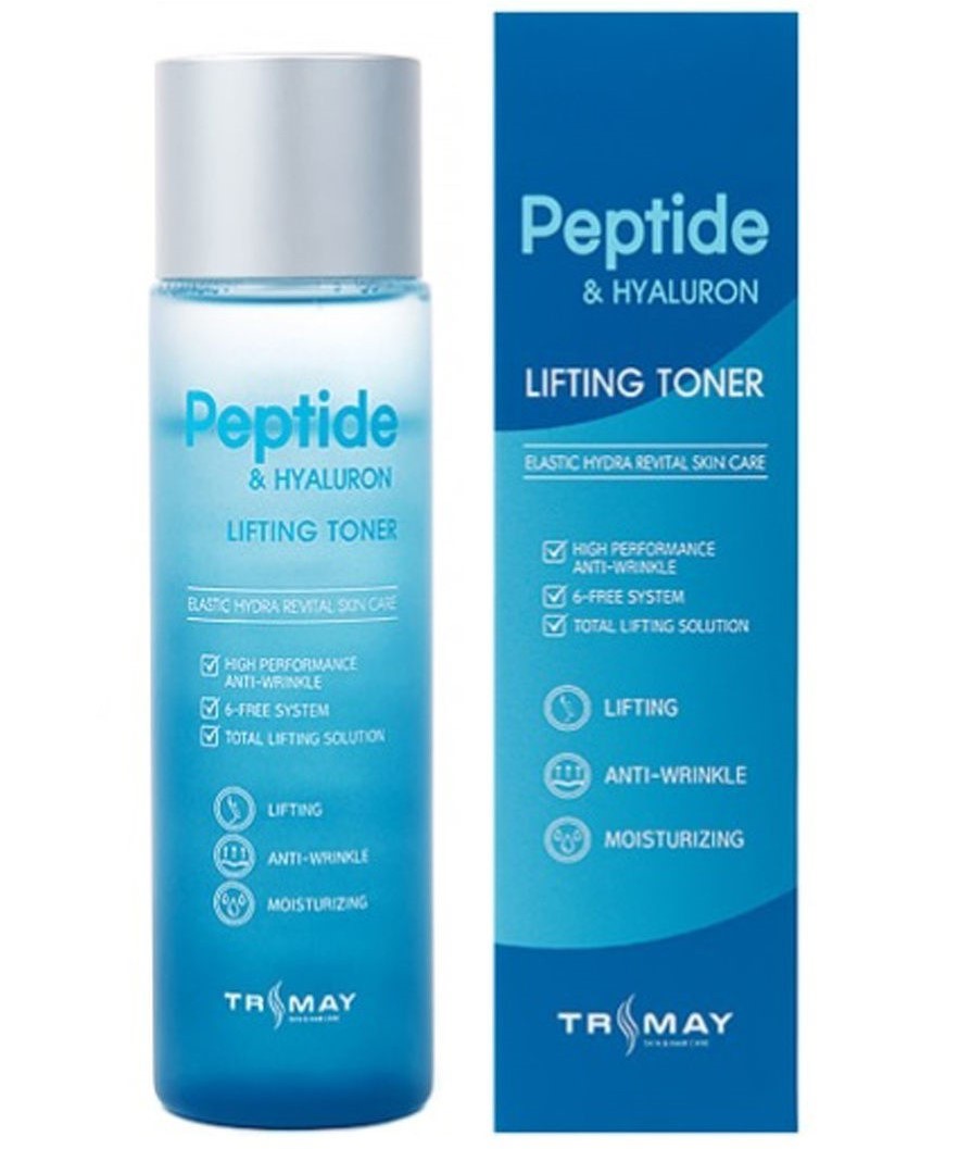 Увлажняющий антивозрастной тонер с гиалуроновой кислотой и пептидами Trimay Peptide & Hyaluron Lifting Toner