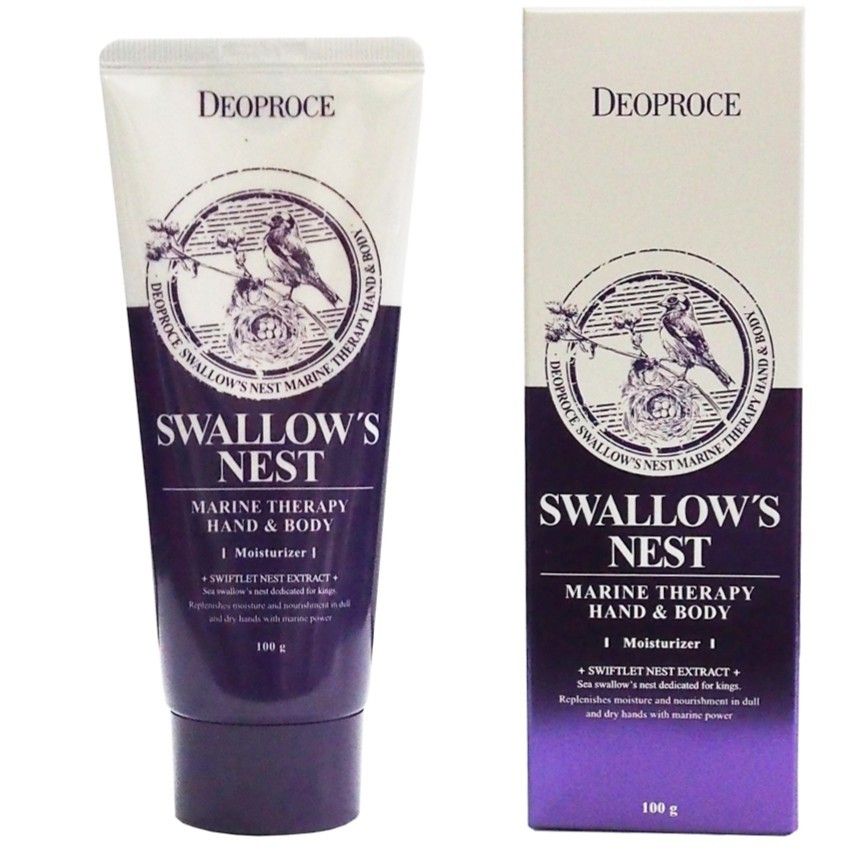 Крем для рук и тела с экстрактом ласточкиного гнезда Deoproce Swallow`s Nest Marine Therapy Hand & Body