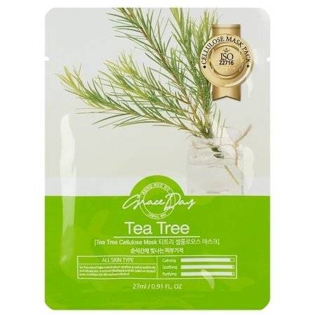 Тканевая маска с экстрактом чайного дерева Grace Day Tea Tree Cellulose Mask