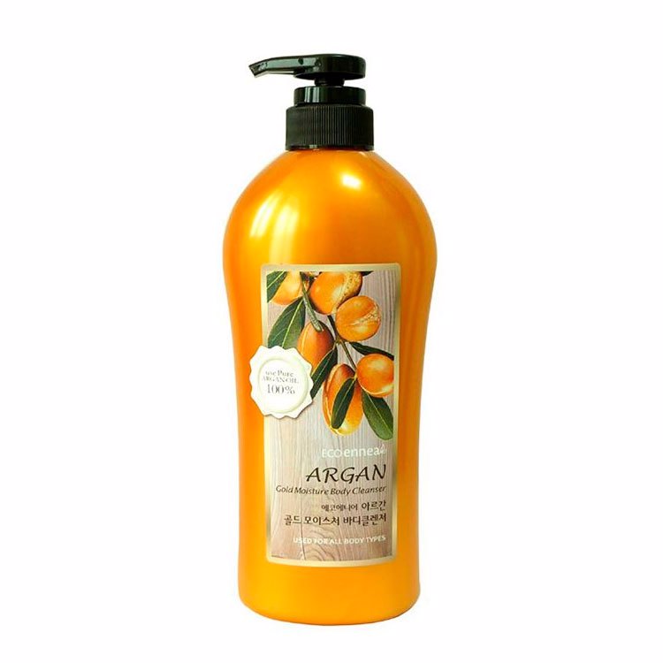 Увлажняющий гель для душа с аргановым маслом Welcos Argan Gold Moisture Body Cleanser 