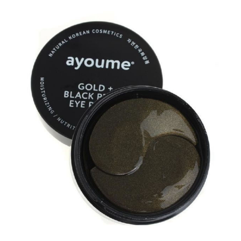Гидрогелевые патчи для век с золотом и черным жемчугом Ayoume Gold+Black Pearl Eye Patch