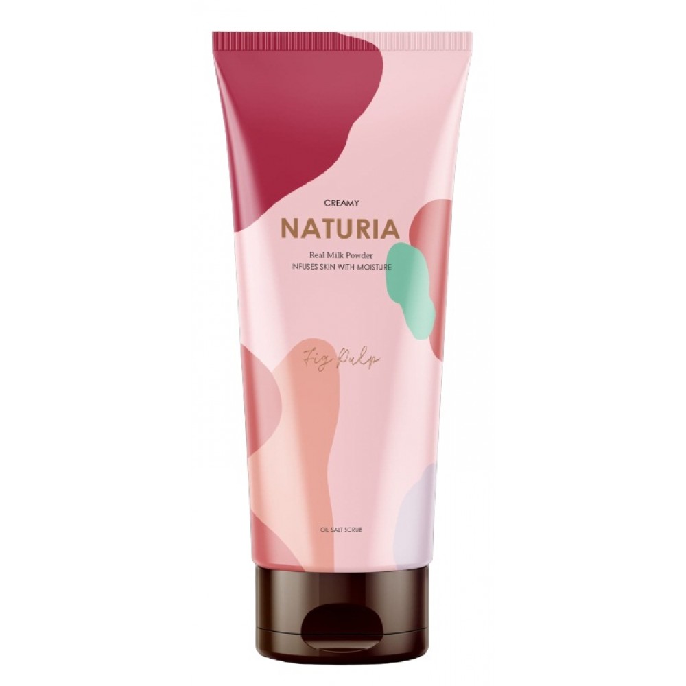 Скраб для тела солевой с инжиром Evas Naturia Creamy Oil Salt Scrub Fig Pulp