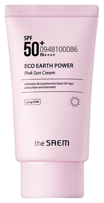 Cолнцезащитный крем The Saem Eco Earth Pink Sun Cream SPF50+ PA++++