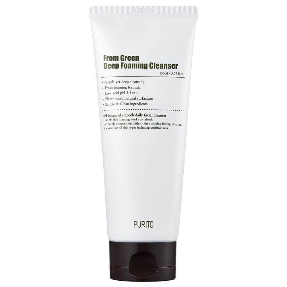 Пенка для умывания с центеллой и зеленым чаем Purito From Green Deep Foaming Cleanser
