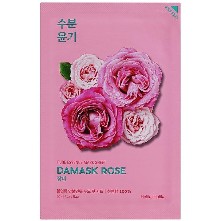 Тканевая маска с экстрактом розы Holika Holika Pure Essence Mask Sheet Damask Rose